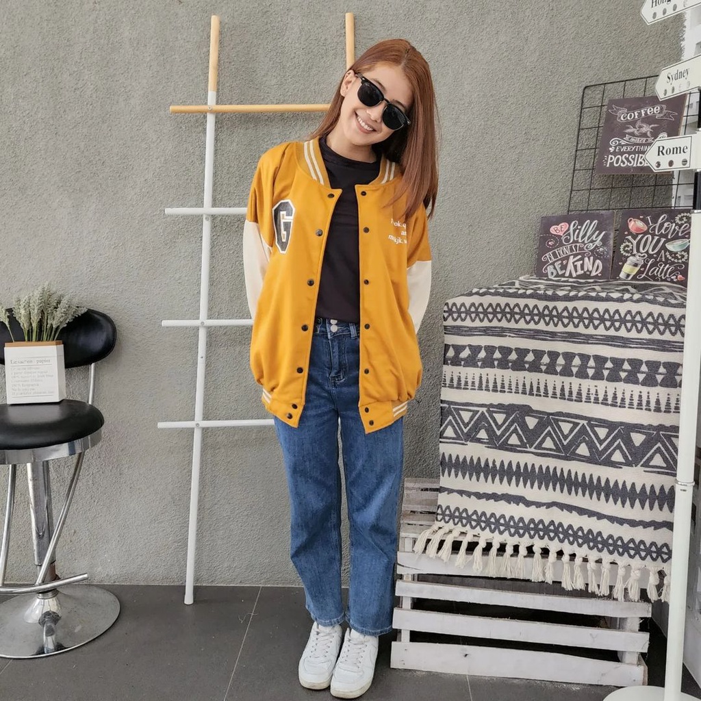 G BASEBALL 2XL 3XL Varcity Baseball Jacket Oversize-Unisex Jacket Terbaru Fashion Terkini Korean Style