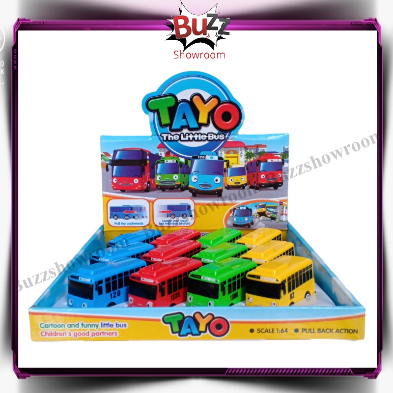 Tayo The Little Bus Mini Mainan Anak Mobil Bus Pullback