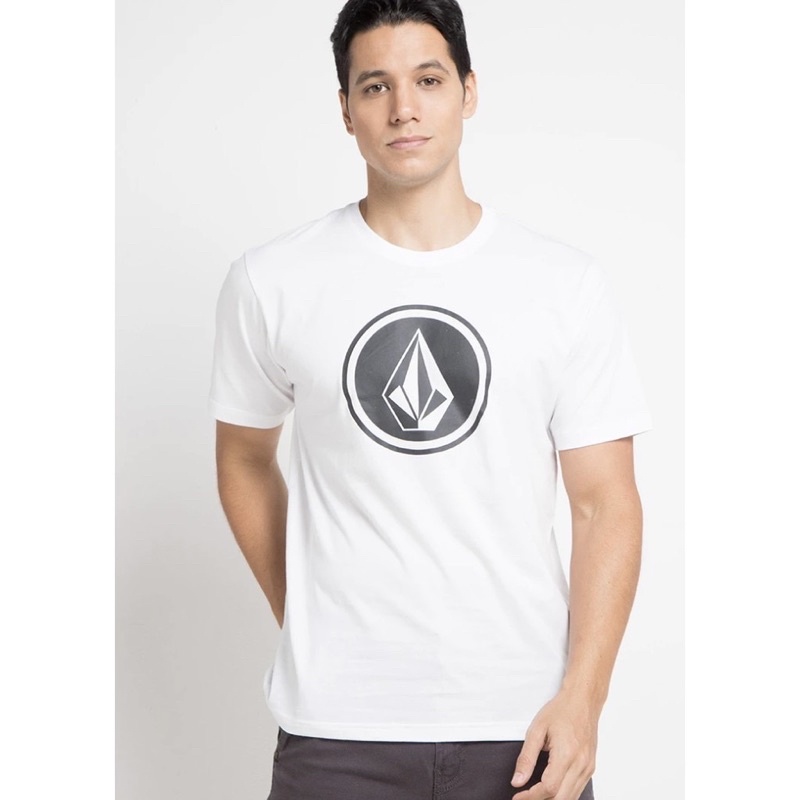 volcom kaos baju putih logo original 100% new sale