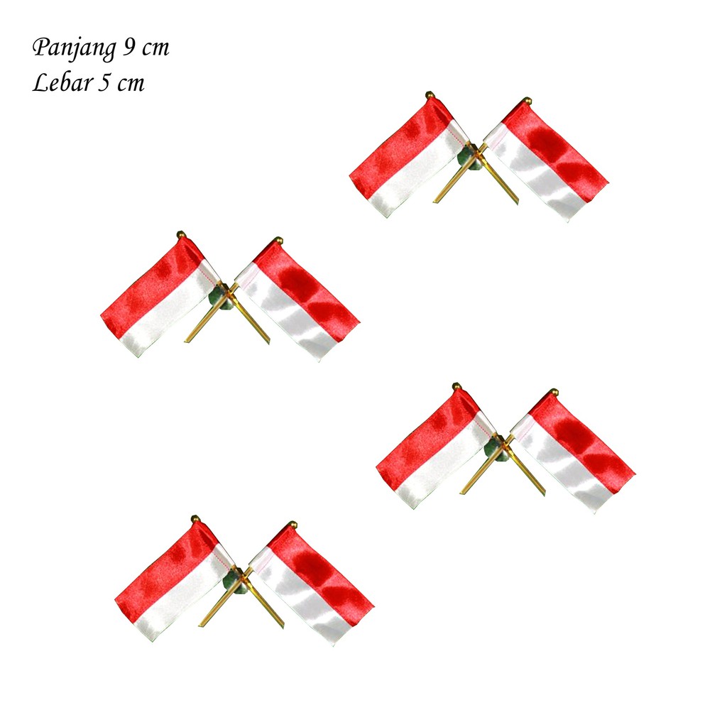 Bendera Merah Putih / Bendera 17 Agustus Silang ( Kop Kaca )