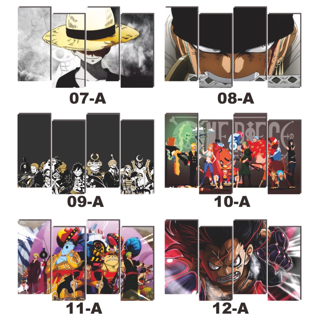 SATU SET POSTER KAYU ONE PIECE HIASAN DINDING DEKORASI KAMAR ANIME