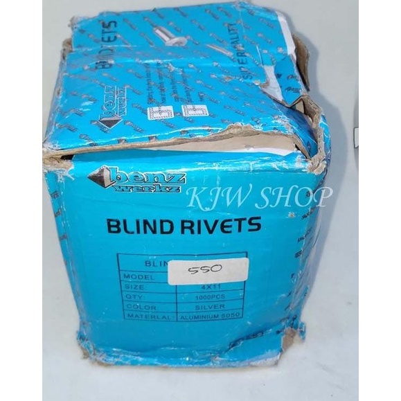 ✥ Paku Rivet 550 : 4mm x 12.7mm DOS isi 1000pcs ✬