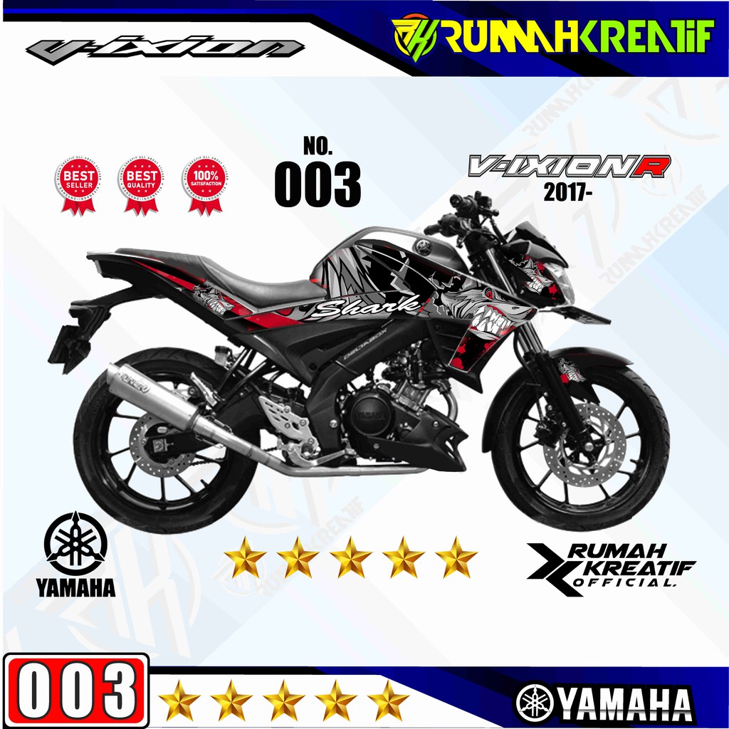 VIXION R Semifull Shark (Vixion R 155 2018-2020) STRIPING VARIASI stiker