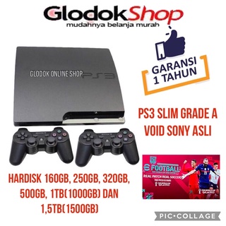 PS3 SLIM ASLI CFW HFW KUALITAS GRADE A HDD 1500gb/1.5tb,1000gb/1TB /500gb/320gb/250gb/160gb cfw/hfw hardisk interna