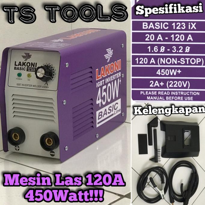 Lakoni Basic 123ix 123 ix Mesin Las Hemat listrik 450 Watt 123 ix - non paket