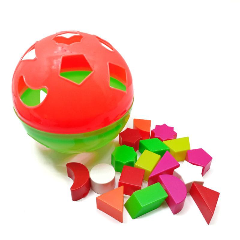 ~ PIYOSHI08 ~ Mainan Edukatif Anak Puzzle Kubus Dan Bulat Edukasi Warna Bentuk Konsentrasi MA13