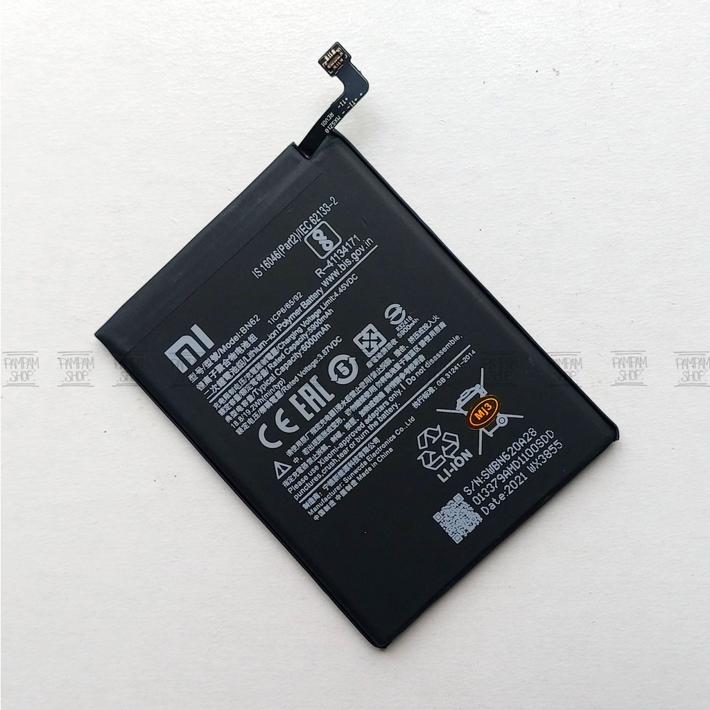 Baterai XiaoMi BN62 Pocophone Poco M3 Redmi 9T Original OEM Batre Batrai Battery Ori BN 62 Poco Phone Handphone HP