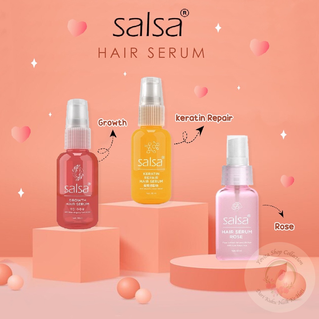 SALSA Hair Serum 80ml | Perawatan Rambut Keratin &amp; Growth Treatment | Serum Rambut &amp; Vitamin Rambut