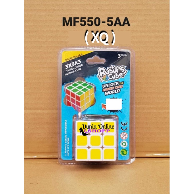 Mainan Edukasi Rubik Cube / Rubik Puzzle / 3x3 / isi 2pcs No.MF550-5AA