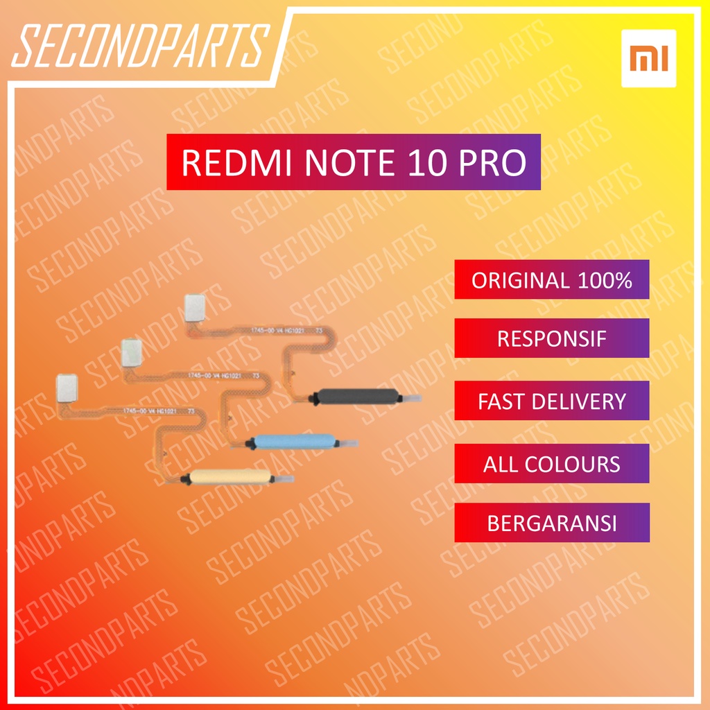 FINGERPRINT FINGER SENSOR SIDIK JARI XIAOMI REDMI NOTE 10 PRO ORIGINAL