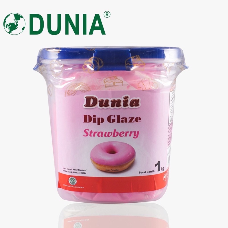 Dunia Dip Glaze Strawberry 1 Kg