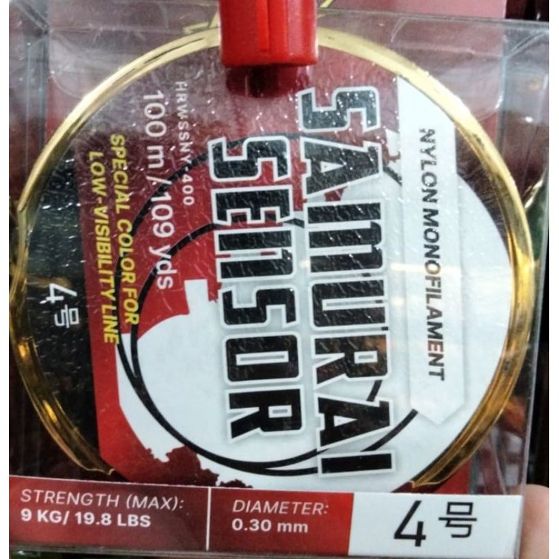 senar nylon monofilament samurai hijau kuat 0,18. 0,20. 0,28. 0,30. 0,38. 0,40