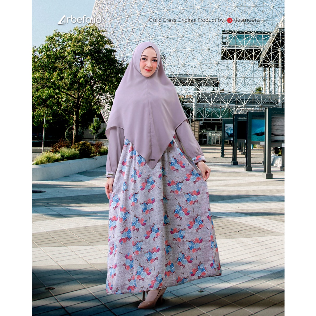 Calia Dress Yasmeera | Gamis Bunga | Motif Floral | Formal