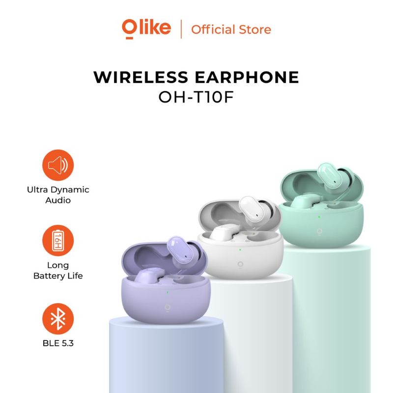 Olike Hero T10 True Wireless Earphone TWS Macaron Long Lasting Batter / Garansi Resmi 1thn