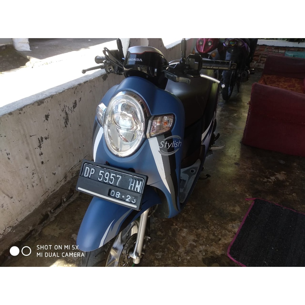 Decal Scoopy New Full Body Biru Navy