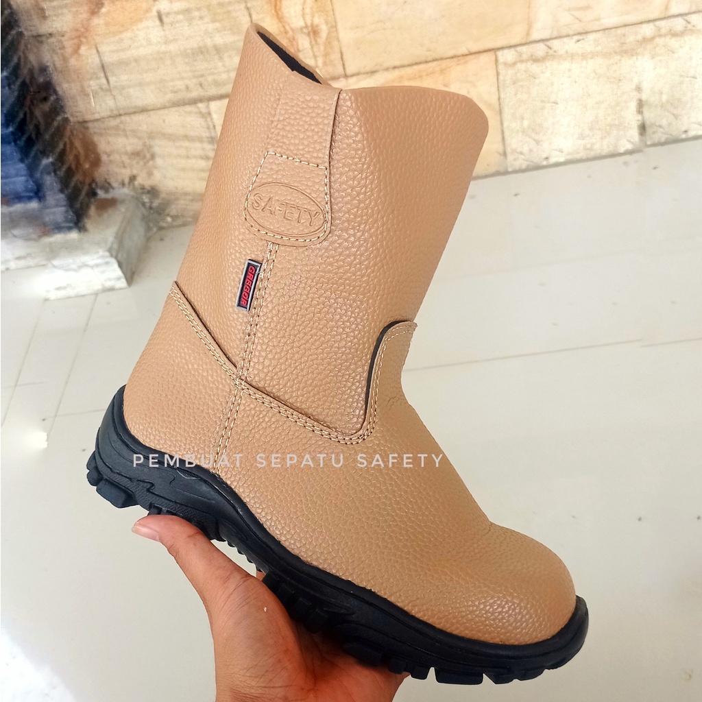 Sepatu Safety Septi Boot Kulit Jeruk Imitasi Murah