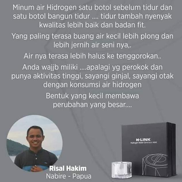Diskon K-Link Hydrogen Water Generator Mini Mesin Produksi Air Hidrogen Termurah