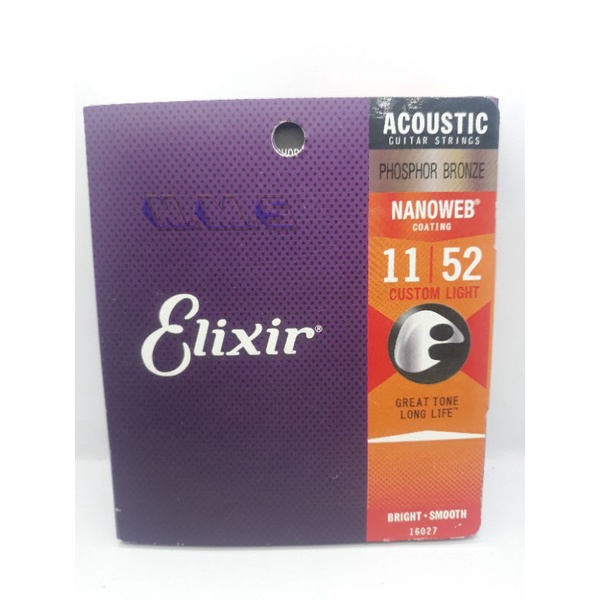 Elixir Senar Gitar Akustik Nanoweb Polyweb 010,011,012