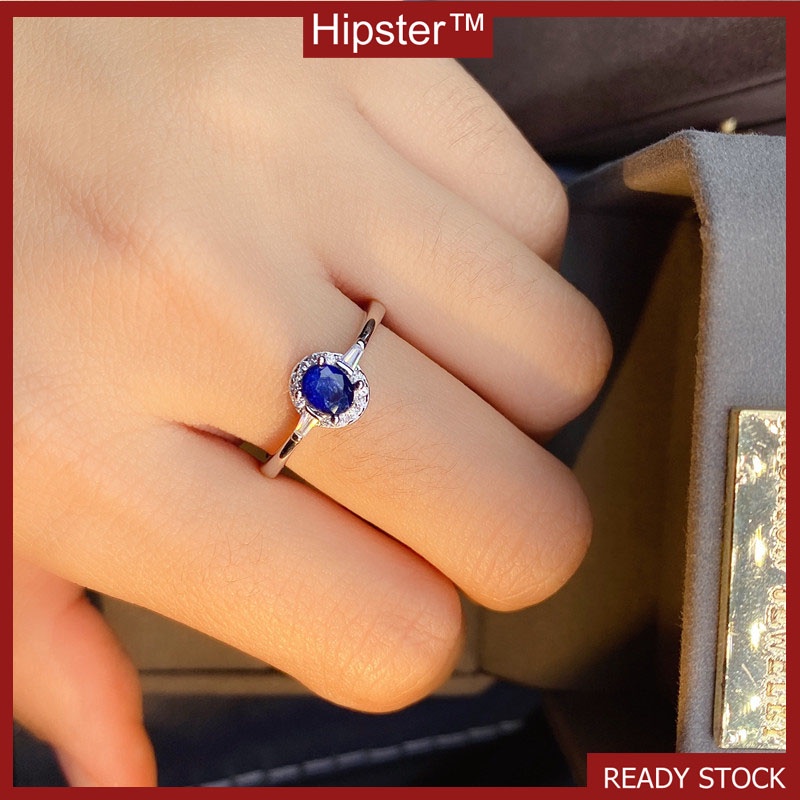 Simple Fashion Luxury Natural Sapphire Adjustable Ring