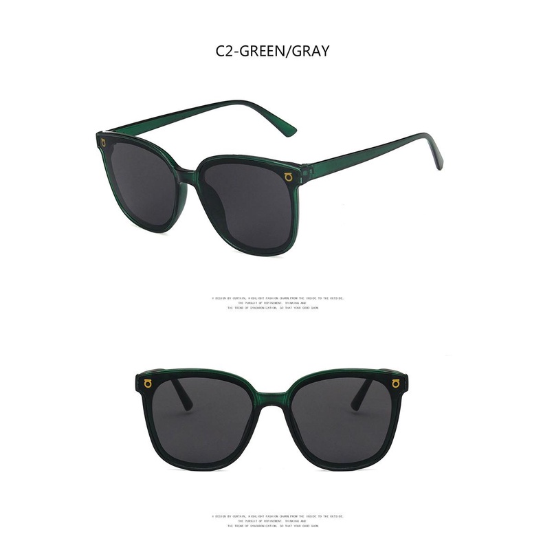 Fashion square ins street shooting retro anti-ultraviolet sunglasses