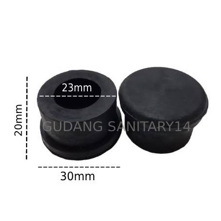 Karet dop 3/4 karet kaki DOP furniture rubber feet bulat hitam 3/4 inch pengaman kaki kursi meja uju