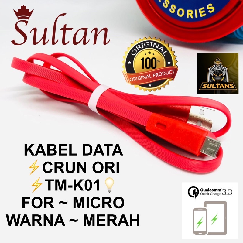 PROMO PER ~ 1PCS SUPER KABEL DATA QTOP MICRO ORIGINAL QCM100 CRUN GADGET