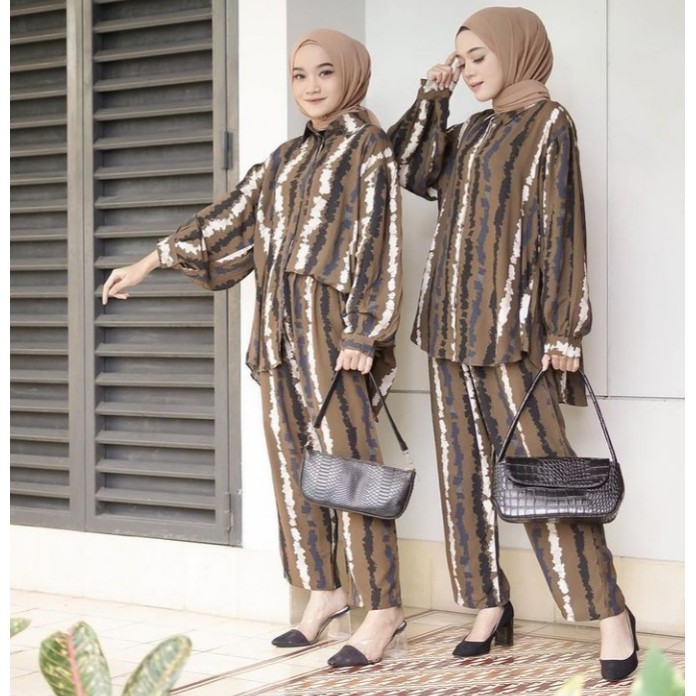 TERMURAH !!! ONE SET RAYON MOTIF / SETELAN WANITA