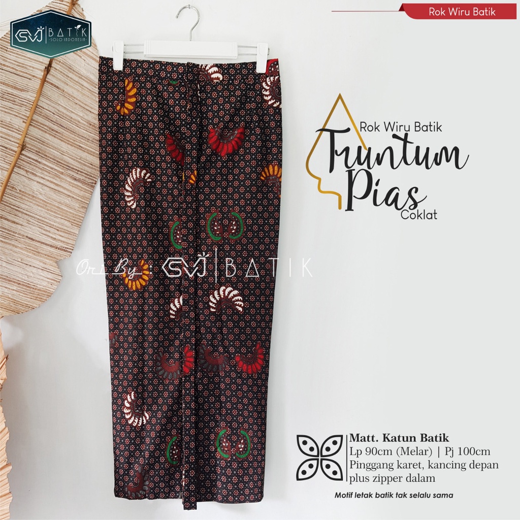 ROK WIRU SPAN JARIK MOTIF BATIK SOLO SIDOMUKTI CHAKRAPANI, TRUNTUM PARANGHQ ORI BRAND SVJ BATIK SOLO-WIRU TRUNTUM PIAS CK