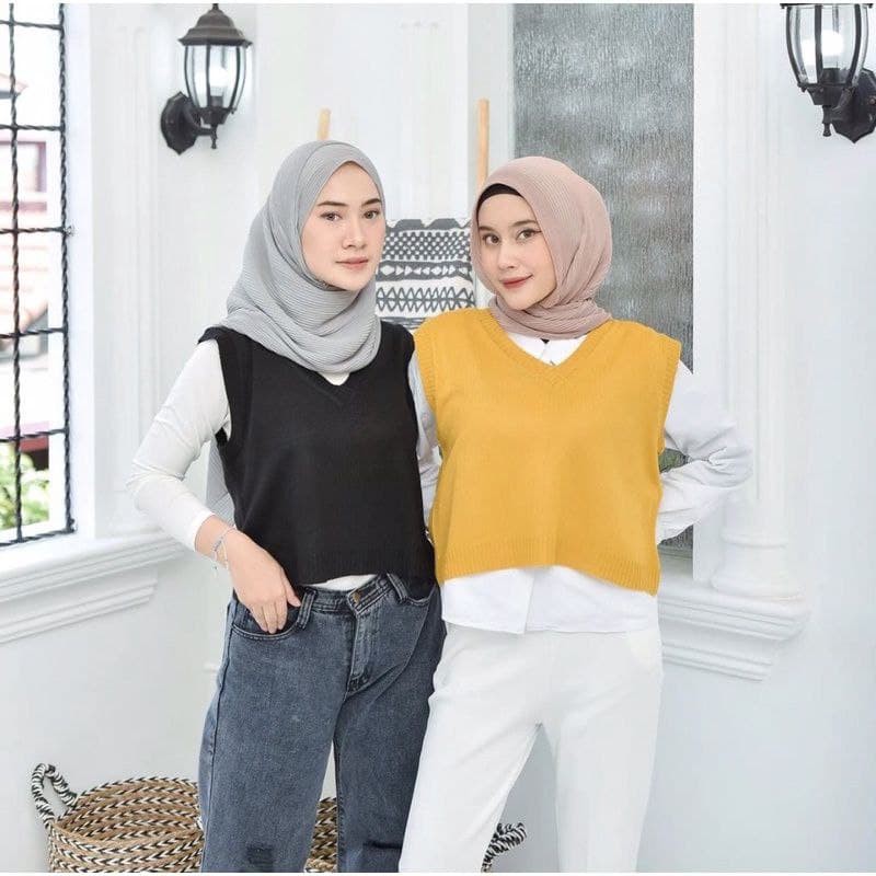 JAYA_CO Natha Vest Knit Rajut Rib Tebal