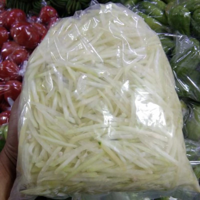 

BSM | TERMURAH Pepaya Muda Serut 250gr - 1kg / Pepaya Iris / Paya Serut / Pepaya Serut | Sayur online