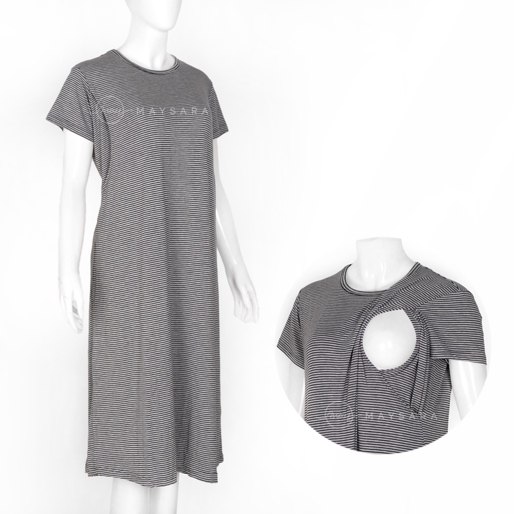 Hafsa XL XXL Jumbo Baju Menyusui Big size Homedress Bukaan Samping