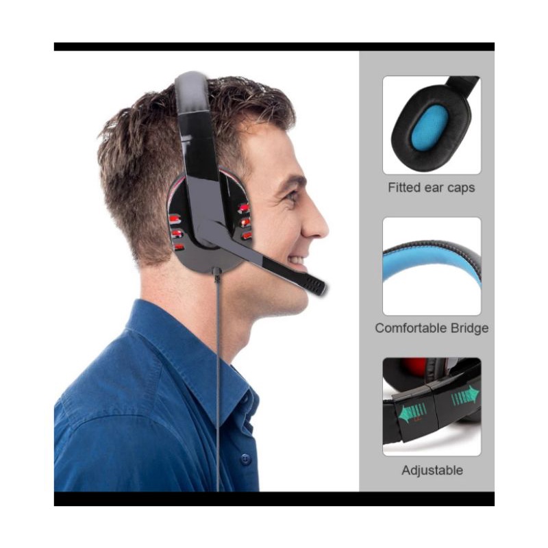 Headset gaming terbaru original / headset game pc komputer / headset keenion original bagus murah