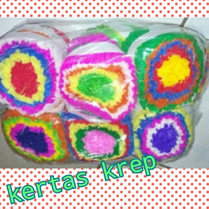 

Kertas Kreep Jahit warna warni panjang 12 pcs