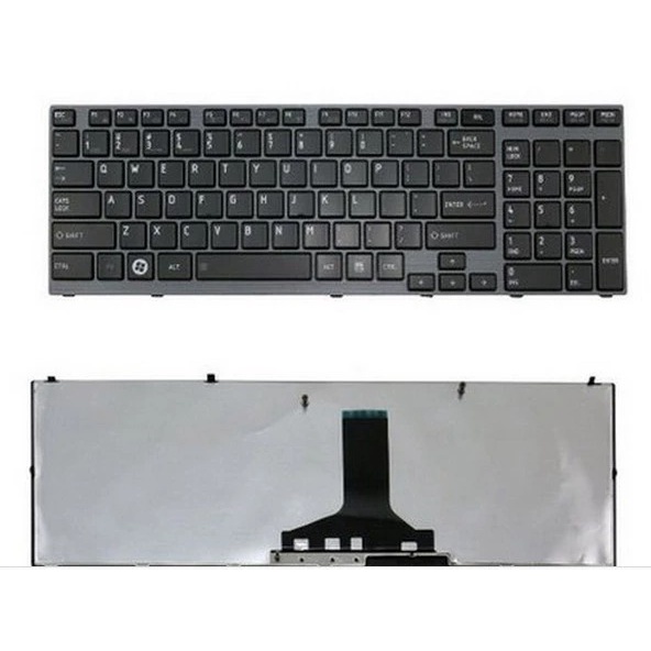 KEYBOARD KIBOT KEYBOD TOSHIBA SATELITE SATELLITE P750 P750D P755 P755D P770 BLACK BACKLIT FRAME