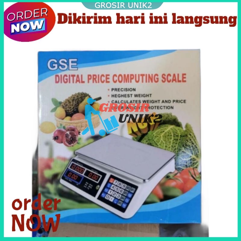 Timbangan Buah Digital 40KG /TIMBANGAN DIGITAL / TIMBANGAN BUAH 40KG Timbangan Digital 40kg 2 Sisi Double Display Timbangan Buah Sayur Barang Laundry Digital 40 kg Digital Computing Scale