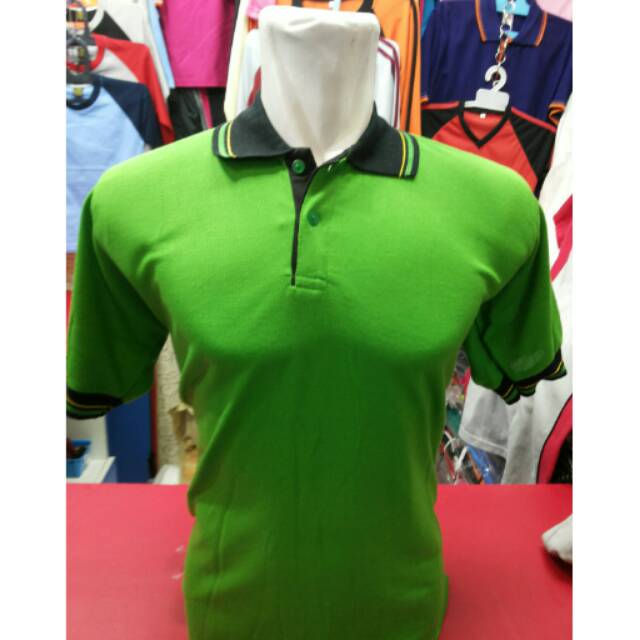 Polo Shirt Pendek Hijau Fuji | Kaos Polos | Kaos Cowok | Kaos Cewek | UNISEX