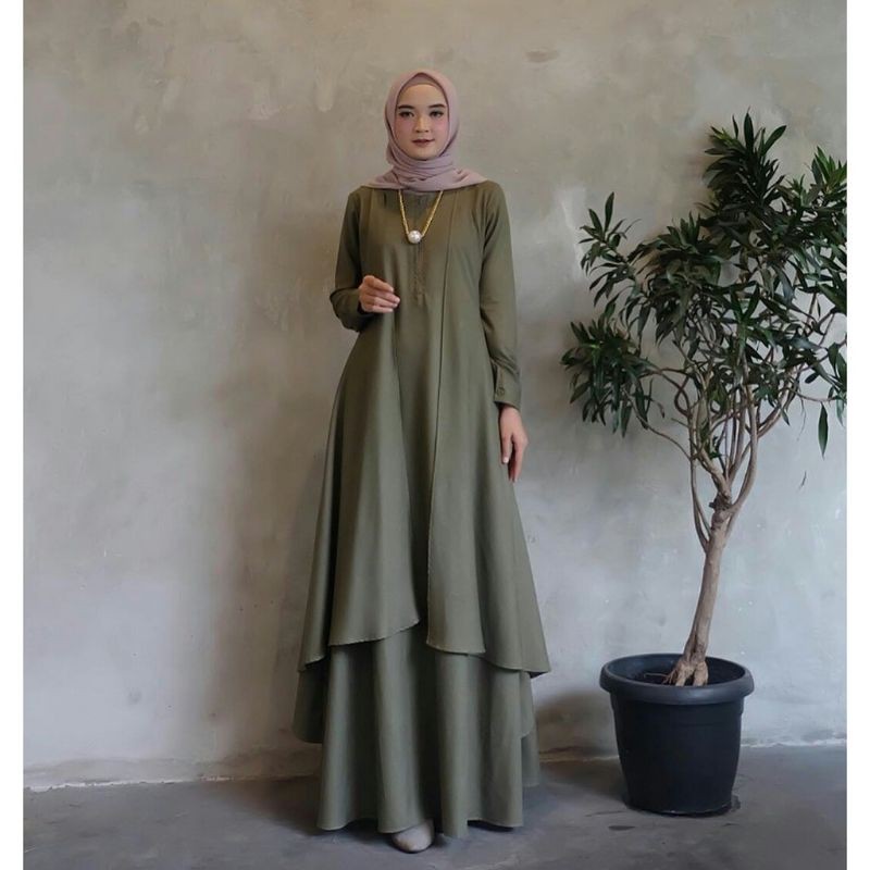 gamis cantik wanita keren bagus elegan*ip