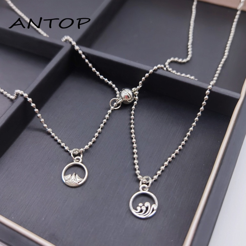 2 Pcs/set Fashion Satu Sama Lain Magnetik Pasangan Kalung Perhiasan Pria Dan Wanita Pasangan Hadiah Hari Valentine ANTOP