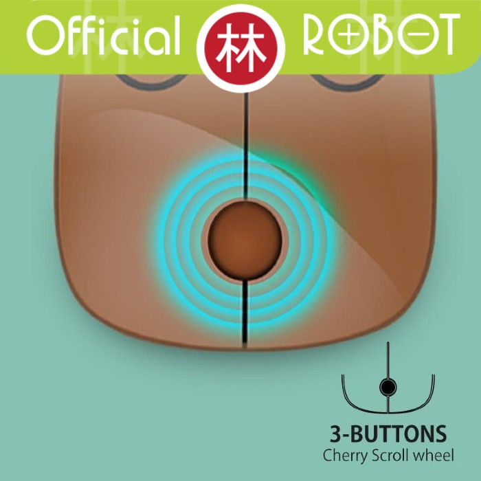 Robot M220 2.4G Wireless Optical Mouse Animal Karakter Version