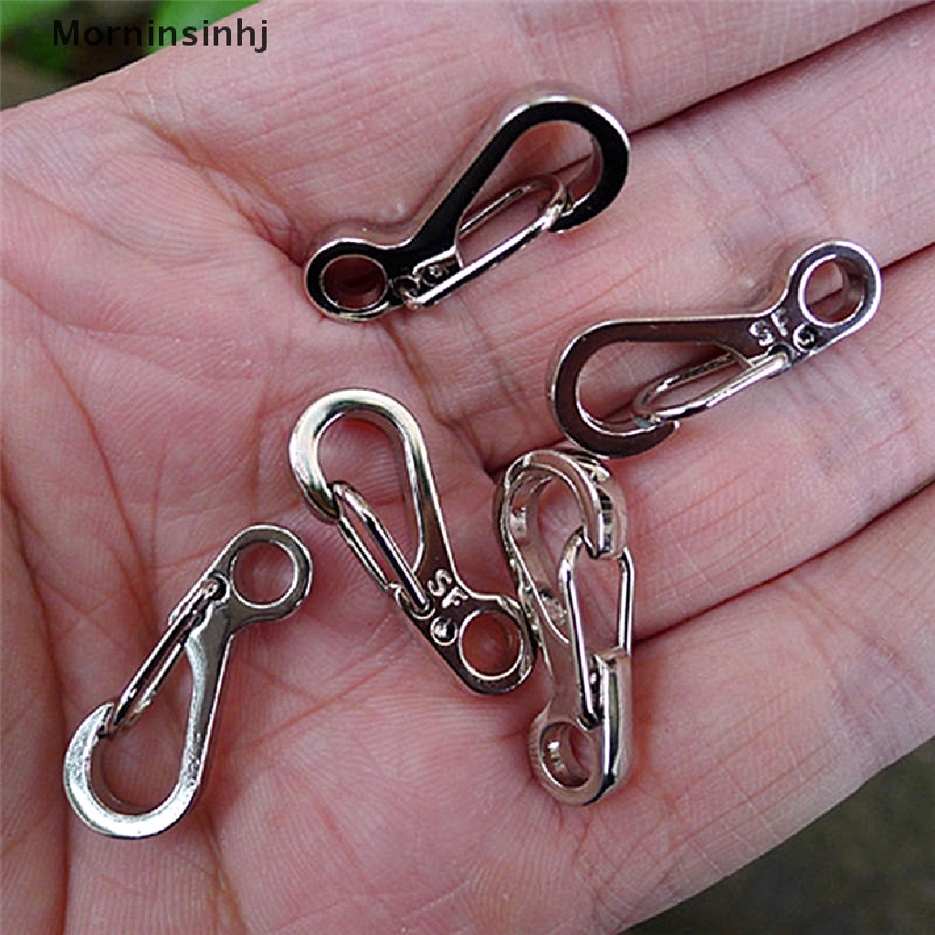 Mornin 5pcs Mini Spring Cord Buckle Gesper Snap Hook Carabiner Gantungan Kunci Gunung id