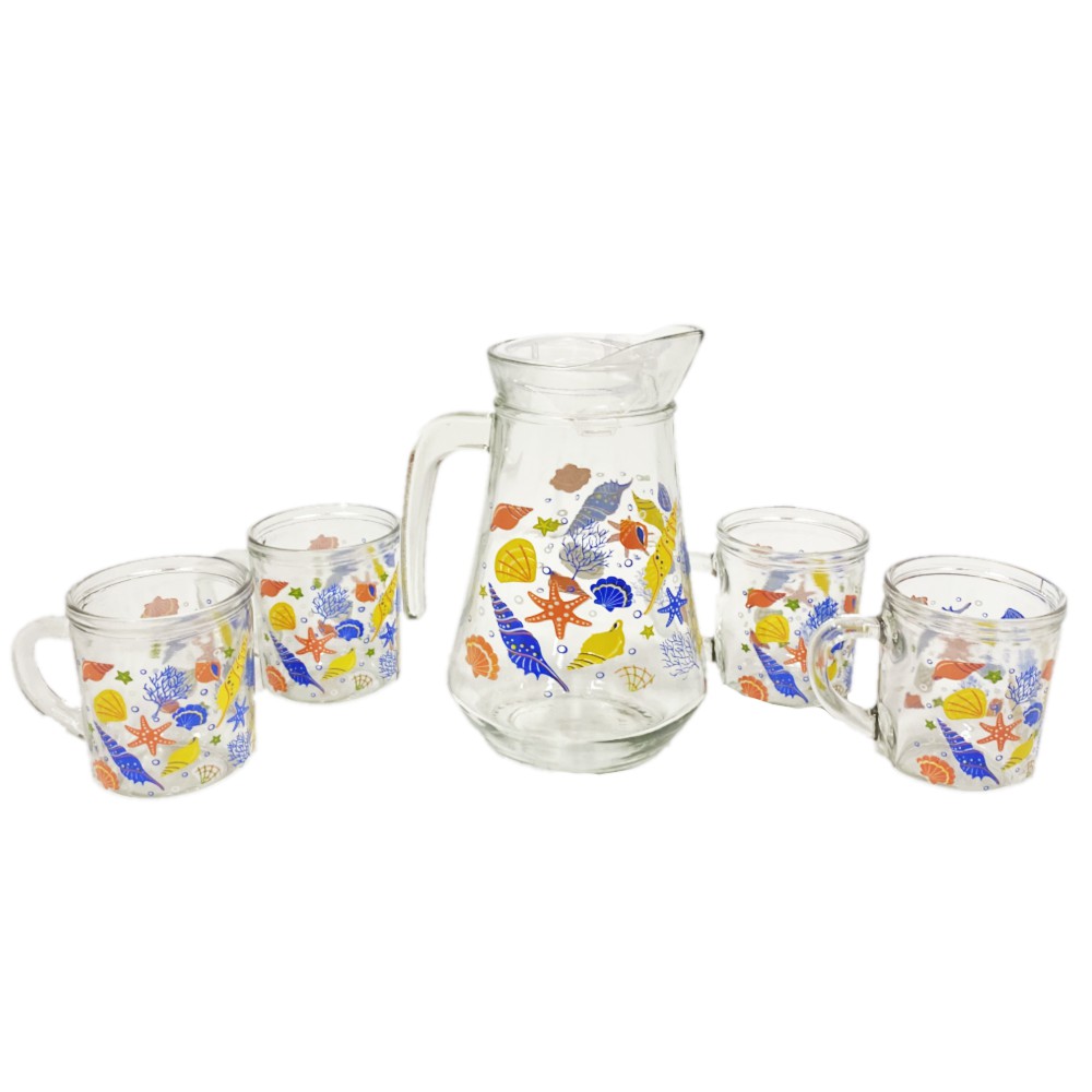 Kedaung Set Teko + Gelas / Drink Set Oceano 4 Pcs