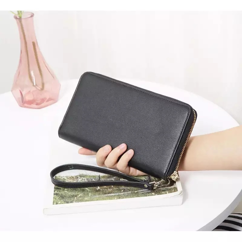 Bostanten Dompet Wanita Dompet PU Panjang Dompet Ritsleting Dompet Kulit