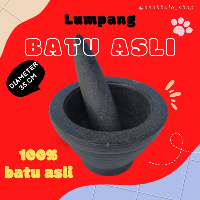 Lumpang Batu Asli 35 cm Lumpang besar best seller termurah