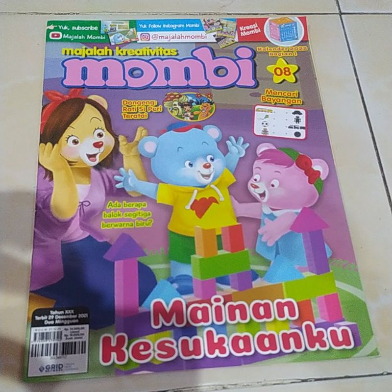 BARU majalah MOMBI 2021/2022 anak2 TK DAN SD-mombi edisi 8