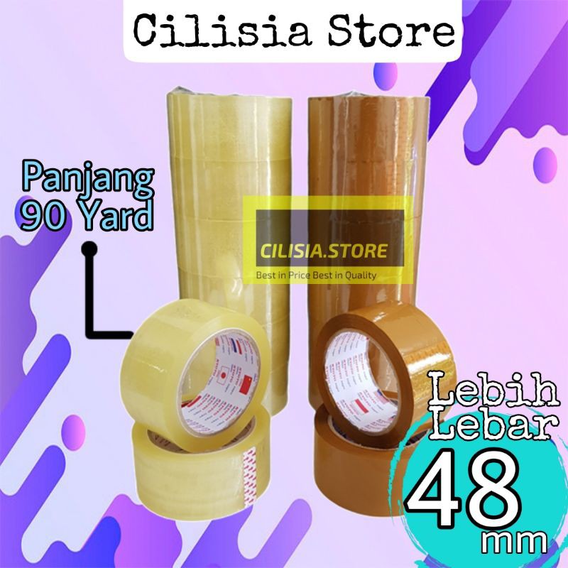 

Lakban Bening Coklat Yatta 48mm x 90 yard Solasi Besar OPP