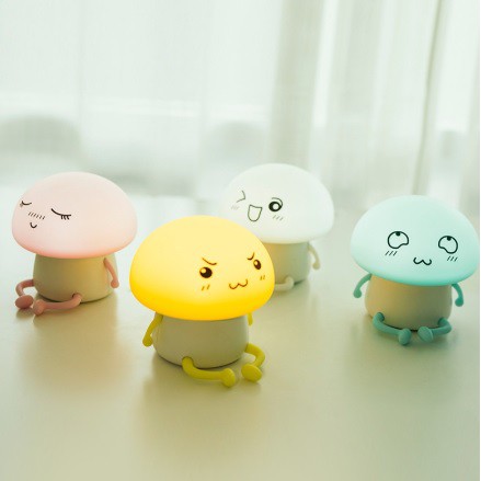 Emoticon Atmosphere Lamp / Lampu Tidur Jamur / Lampu Tidur Dimmable Mushroom