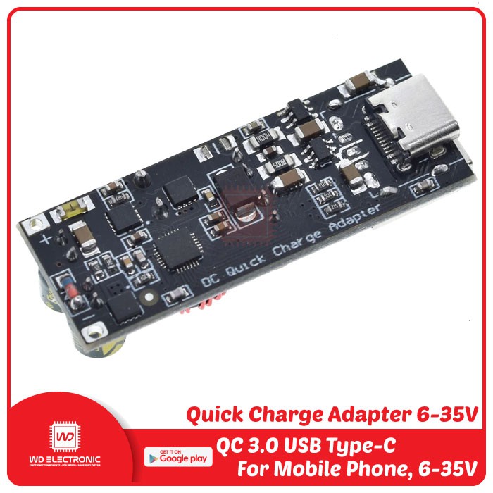 Charger module quick charger QC 3.0 USB Type-C Mobile Phone 6-35V Step Down Buck Boost module