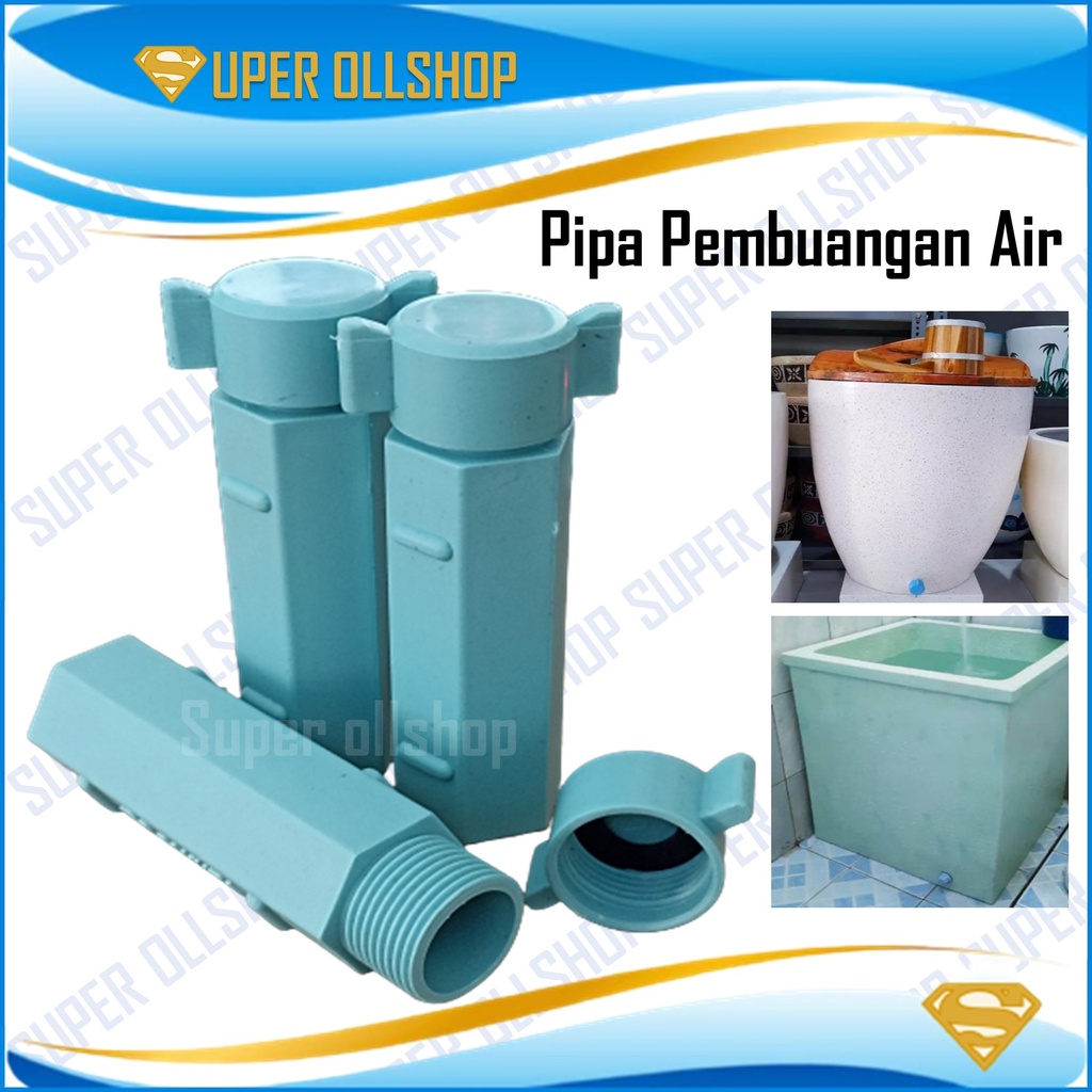 Afur / Tutup Bak / Sok Bak / Sumbat Bak Mandi PVC 3/4&quot; / Sumpetan Pipa Bak Mandi 1 Inch Murah