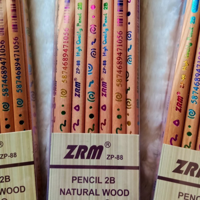 

Menakjubkan (12 Pcs) Pensil 2B / Pencil 2B Natural Wood Terlaris