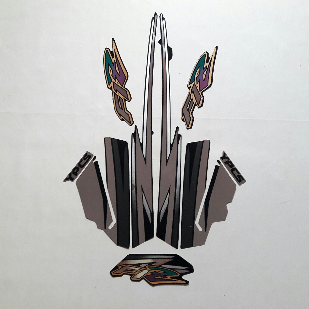 STRIPING STIKER LIS LES BODY MOTOR YAMAHA F1ZR F1ZR 1996 HITAM-ABU